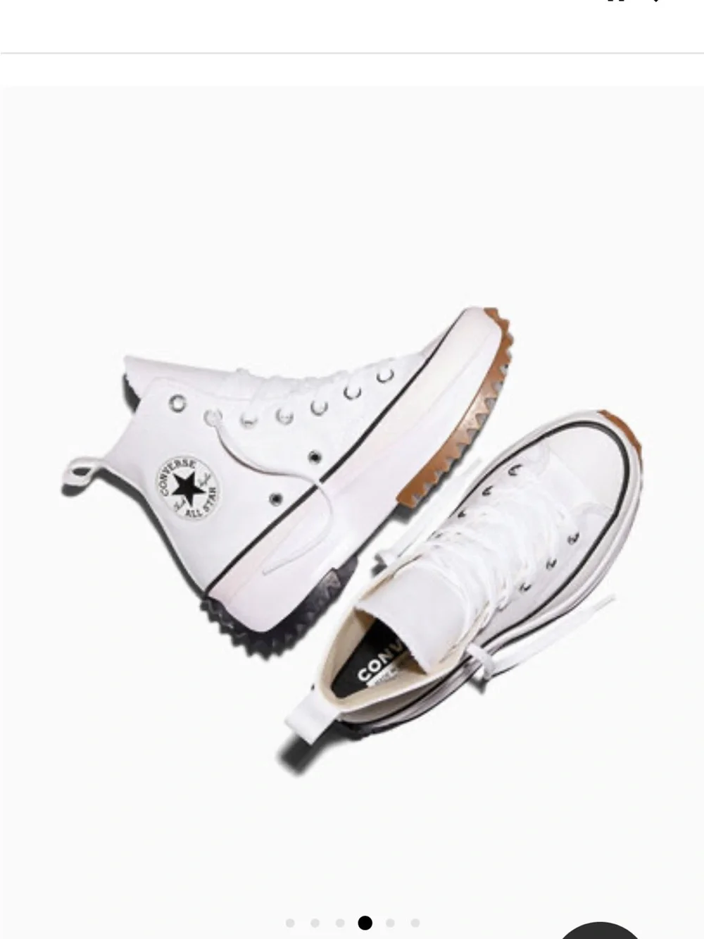 Converse White High-Top Platform Sneakers with Brown/Black Outsole